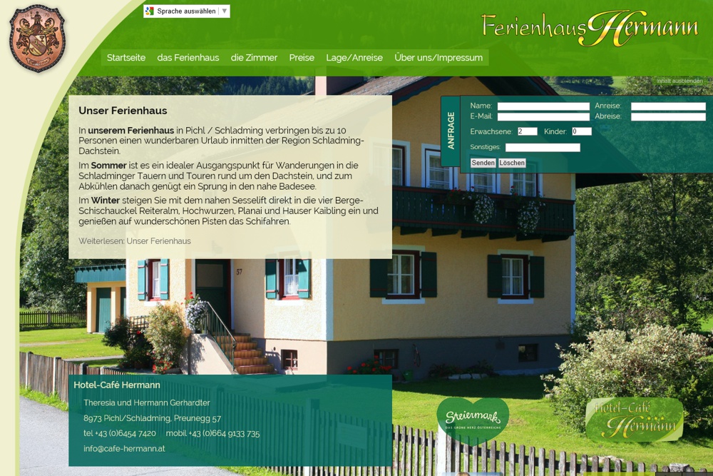 Screenshot ferienhaus-hermann.at