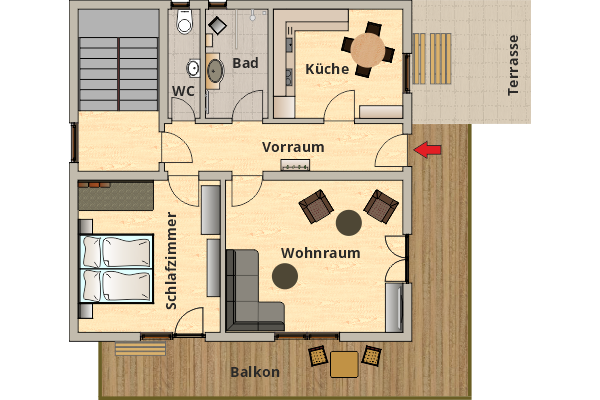 Beispielgrundriss Appartement