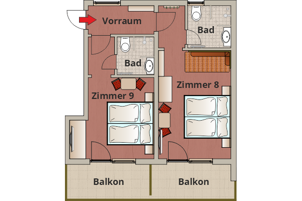 Beispielgrundriss Appartement