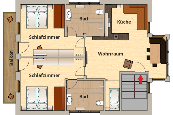 Beispielgrundriss Appartement