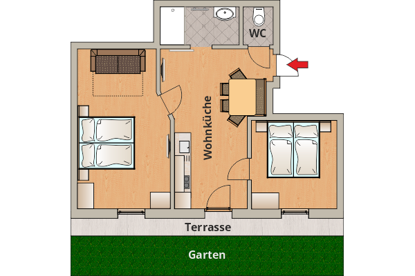 Beispielgrundriss Appartement
