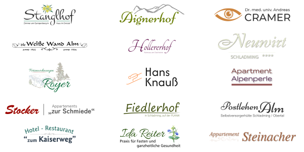 Sammlung verschiedener Logos