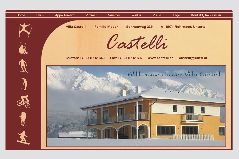 Screenshot castelli.at