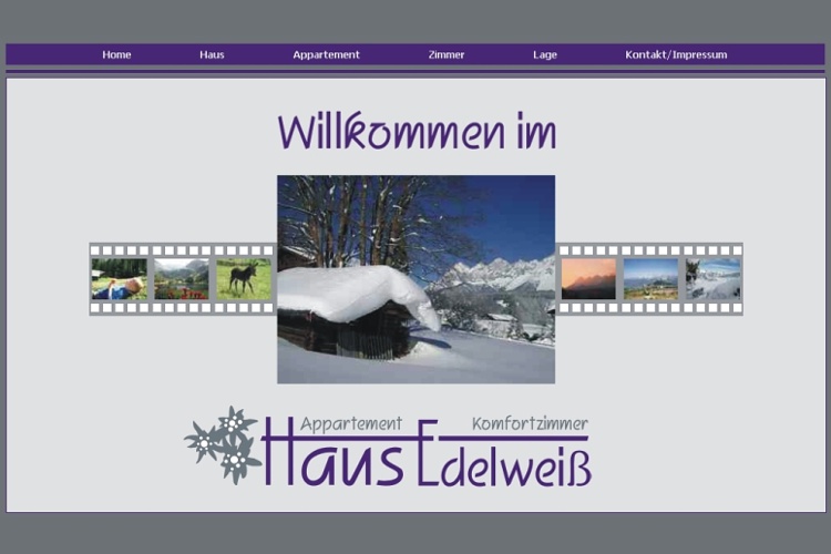 Screenshot edelweiss-rohrmoos.at