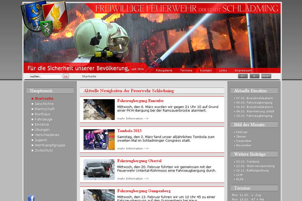 Screenshot feuerwehr-schladming.at