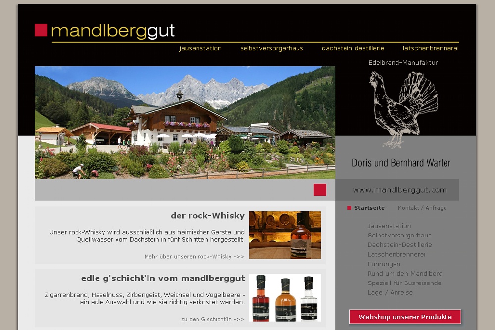 Screenshot mandlberggut.com