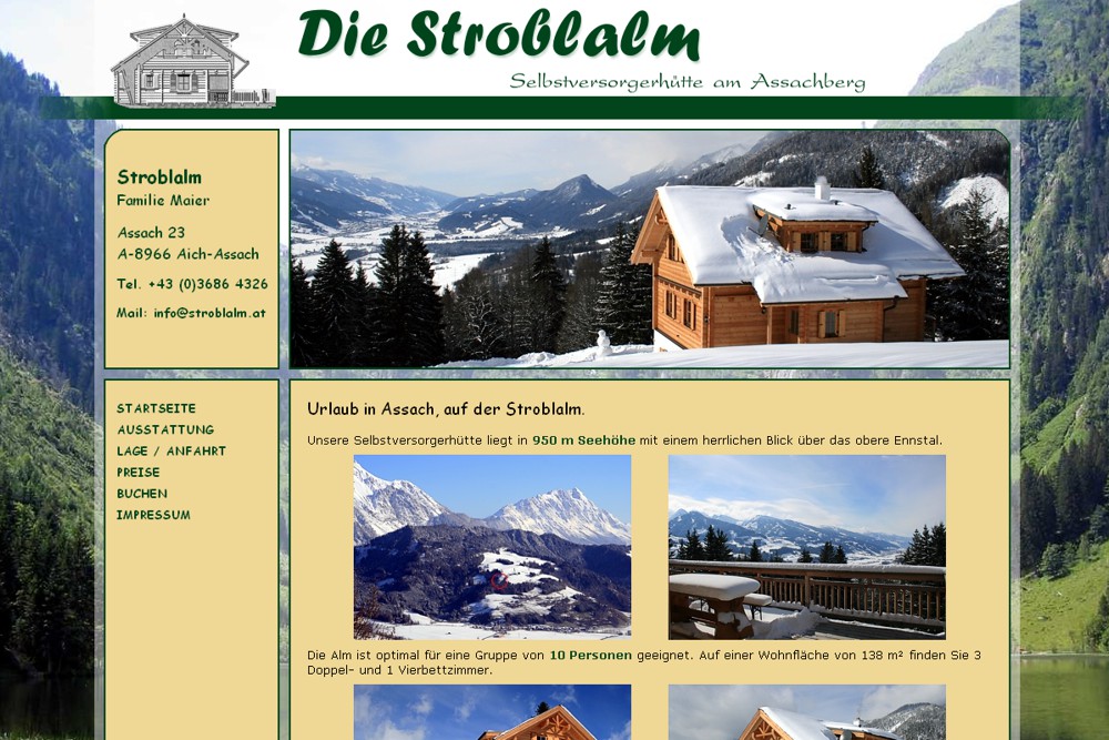 Screenshot hstroblalm.at