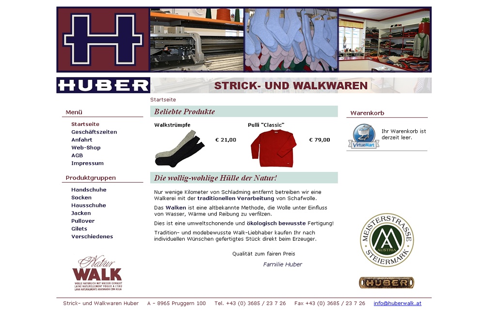 Screenshot huberwalk.at