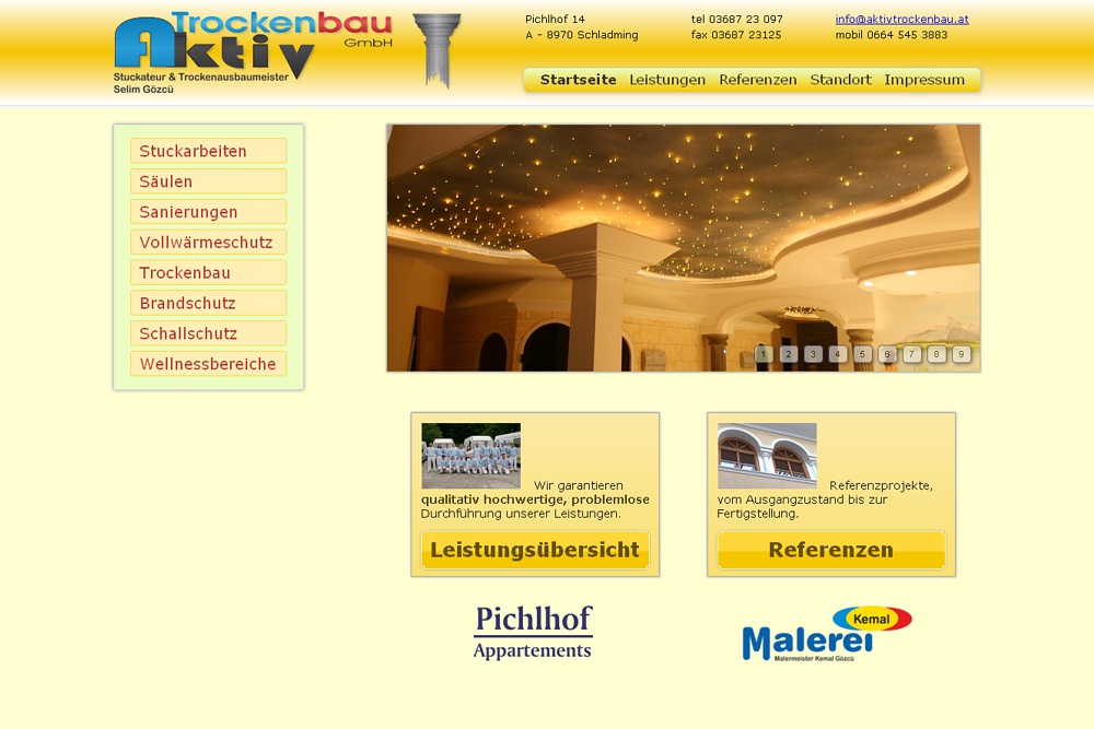 Screenshot aktivtrockenbau.at