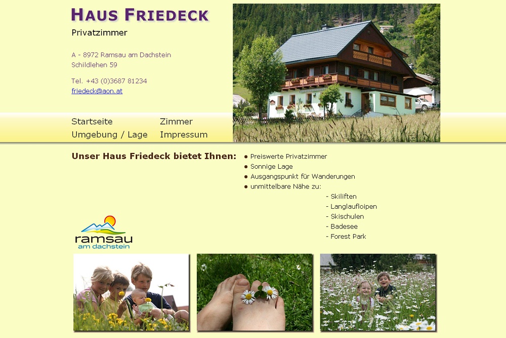 Screenshot haus-friedeck.at