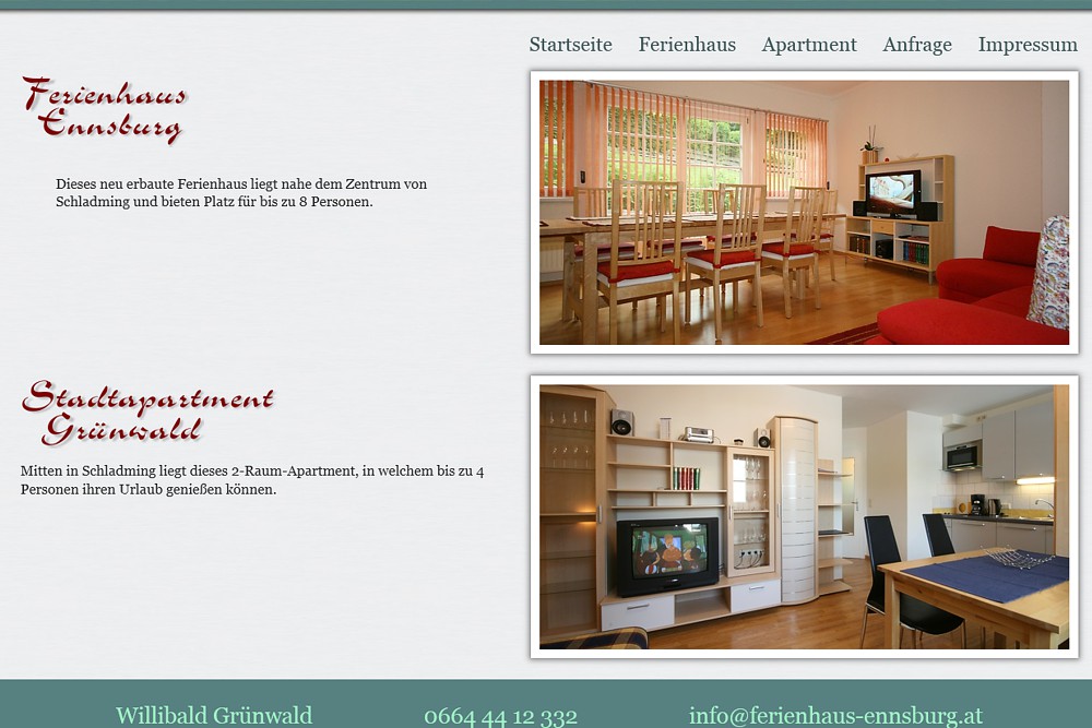 Screenshot ferienhaus-ennsburg.at