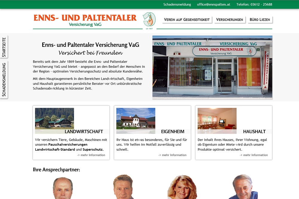 Screenshot enns-paltentaler-versicherung.at