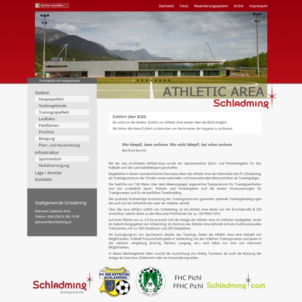 Screenshot athletic-area.schladming.at