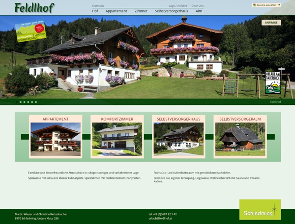 Screenshot feldlhof.at