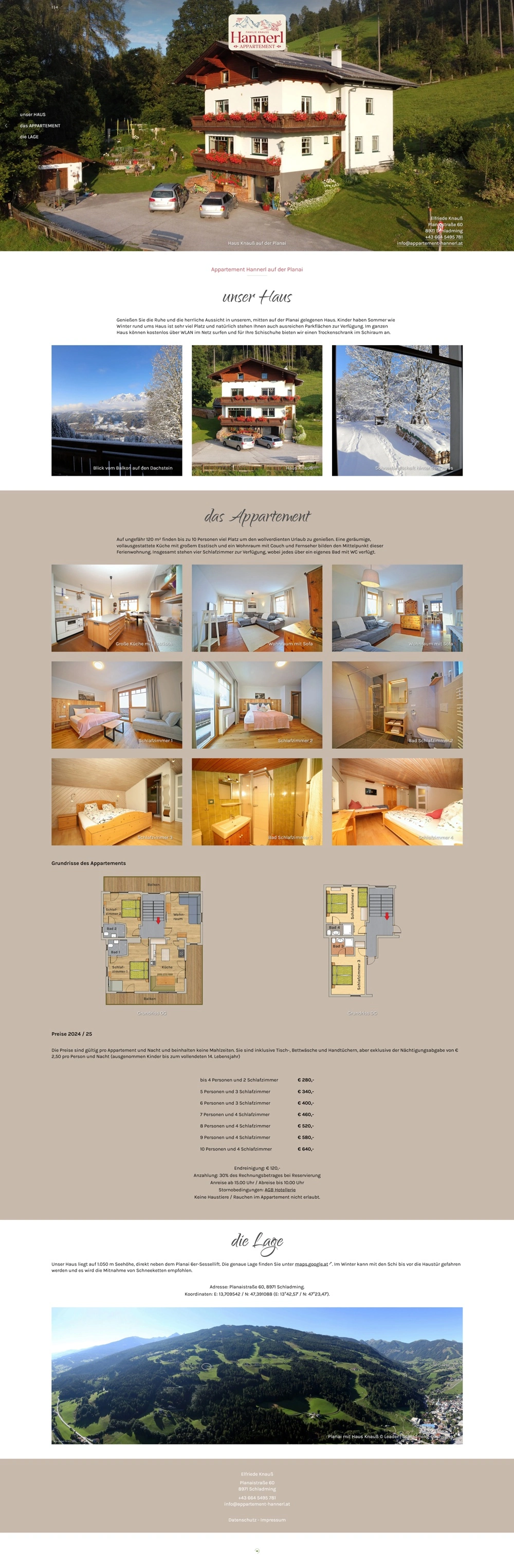 Screenshot appartement-hannerl.at