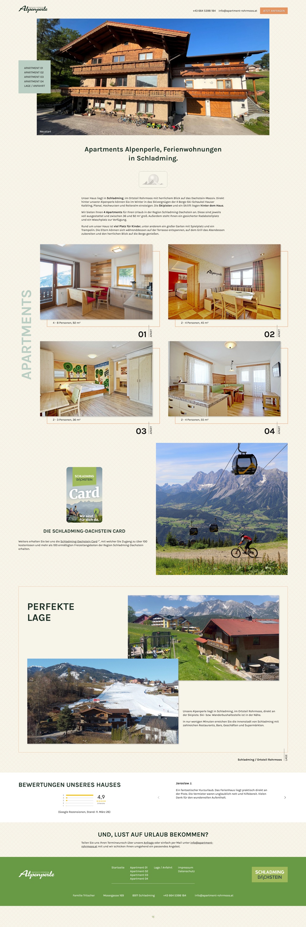 Screenshot apartment-rohrmoos.at